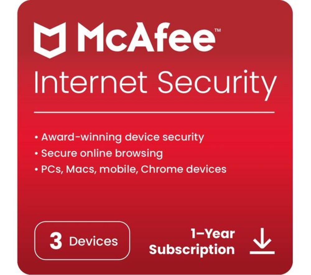 MCAFEE Internet Security - 1 year for 3 devices (download)