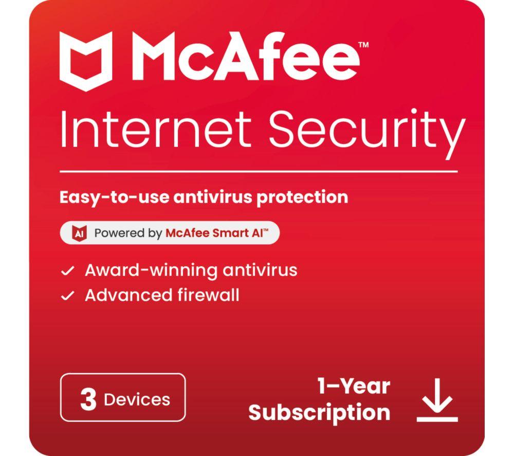 MCAFEE Internet Security - 1 year for 3 devices (download)