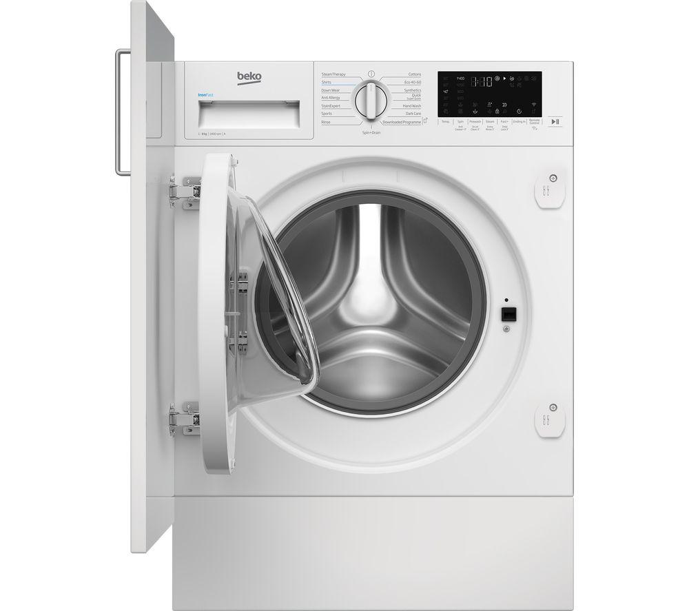 BEKO WTIK94121F Integrated WiFi-enabled 9 kg 1400 Spin Washing Machine - White White