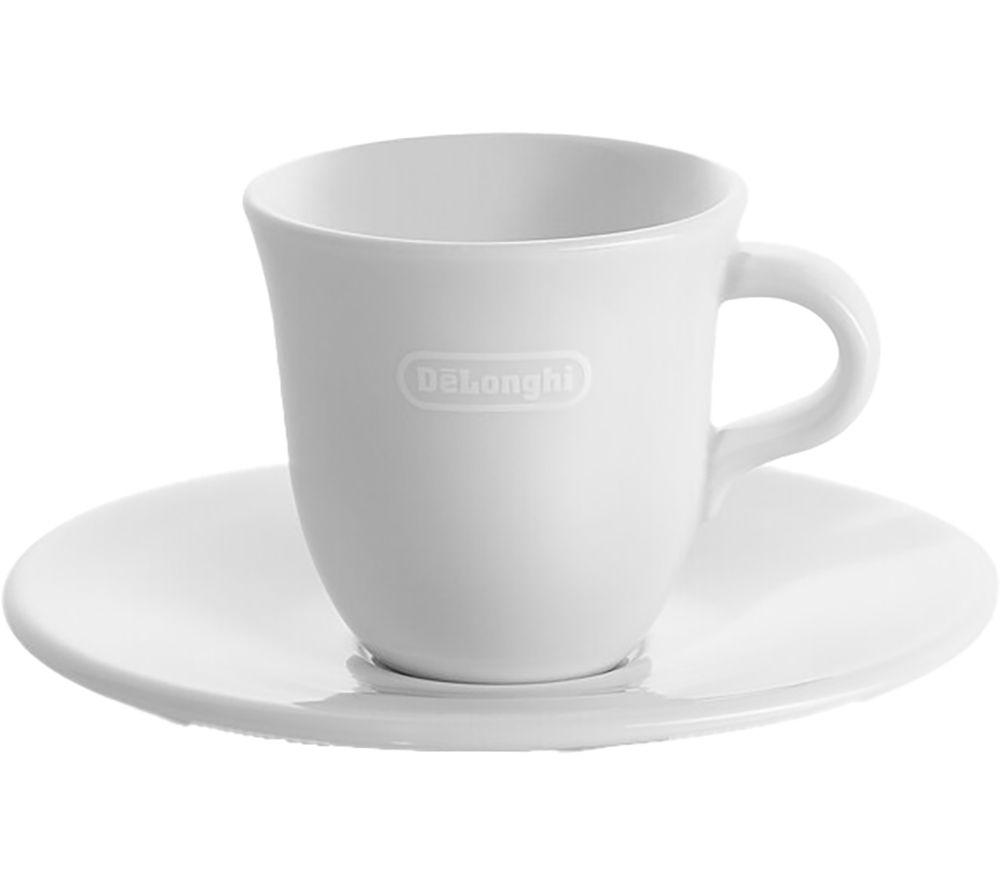 DELONGHI DLSC308 Ceramic Espresso Cups - Twin Pack, White