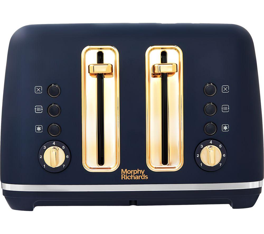 MORPHY RICHARDS Accents 242045 4-Slice Toaster - Midnight Blue & Gold, Blue