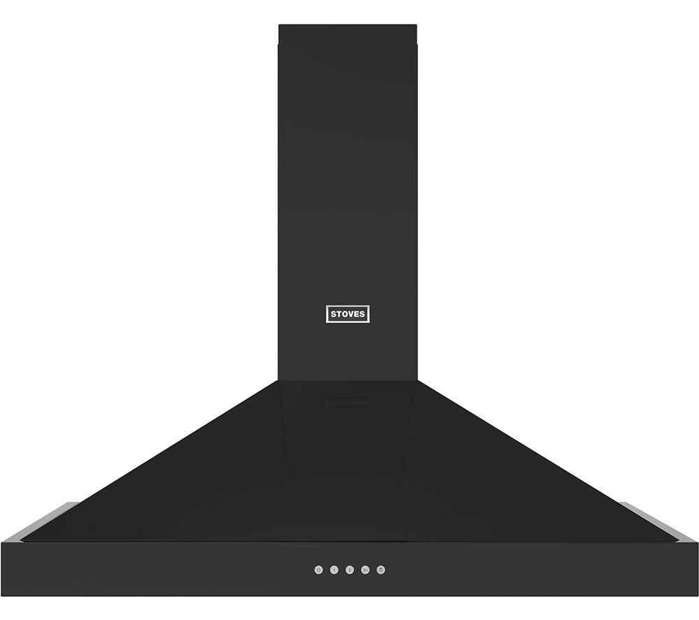 STOVES Sterling 90PYRB Chimney Cooker Hood - Black