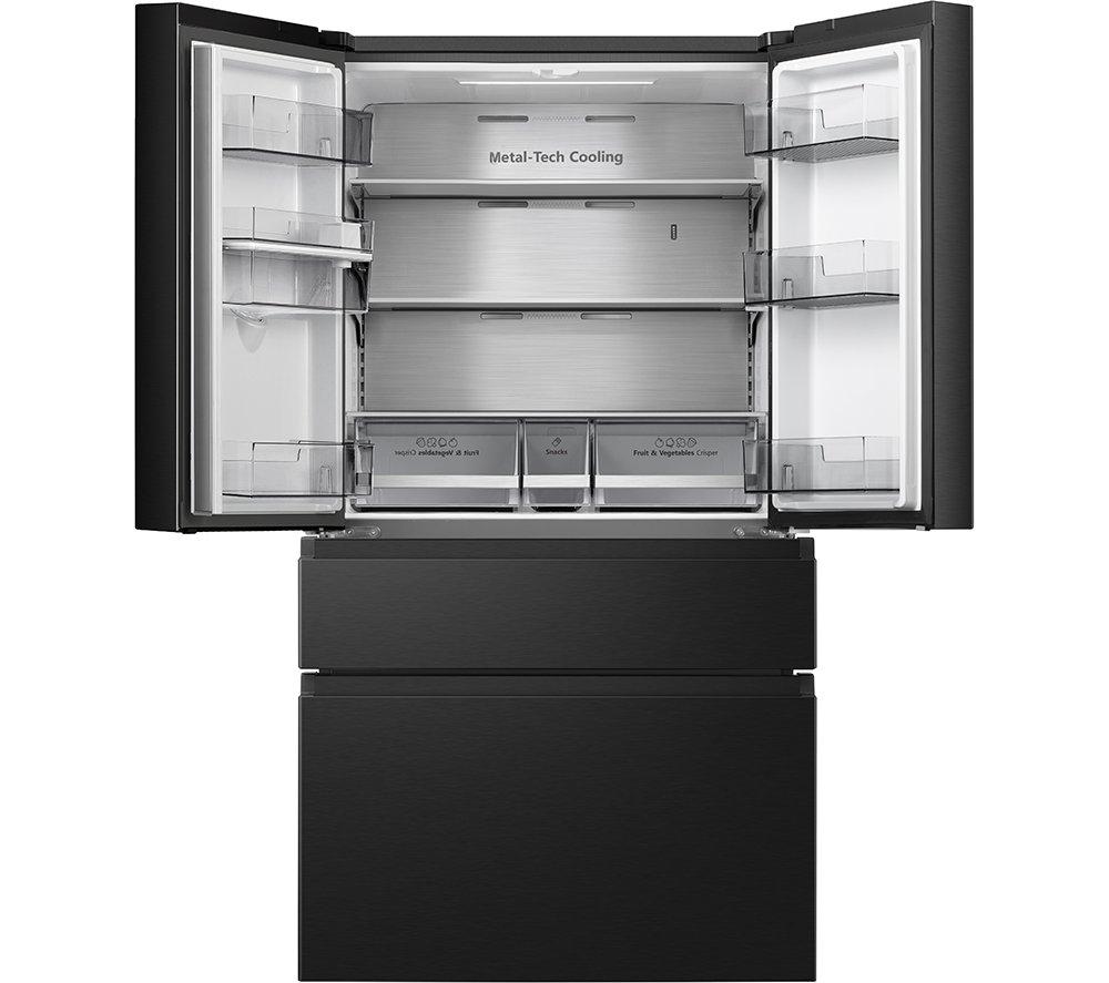 HISENSE PureFlat RF749N4SWFE Fridge Freezer - Black Stainless Steel image number 2 of 11