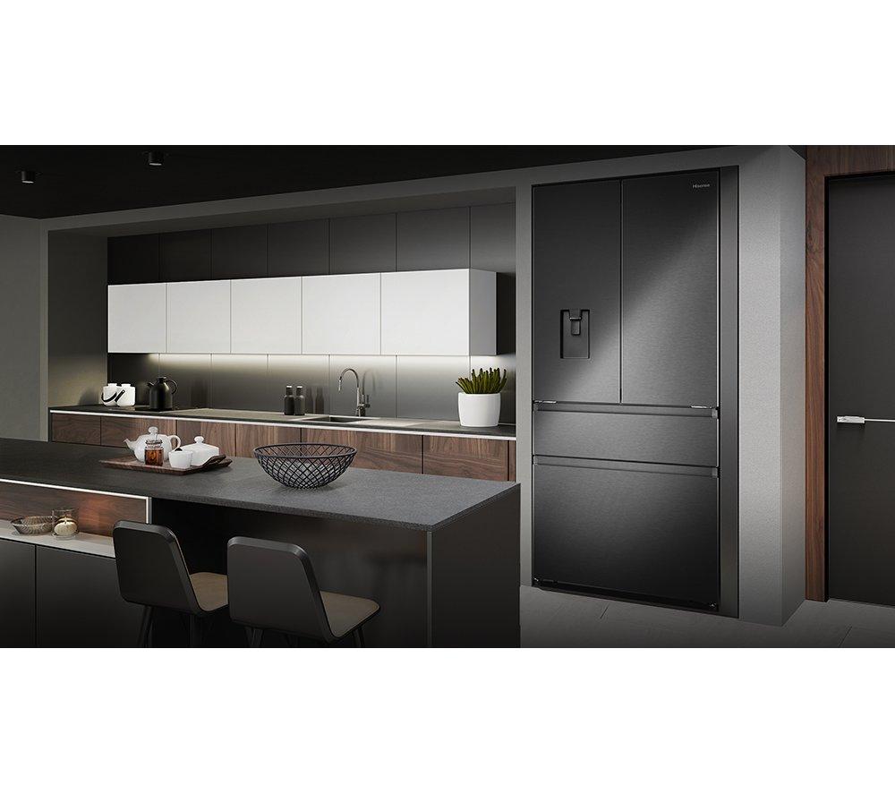 HISENSE PureFlat RF749N4SWFE Fridge Freezer - Black Stainless Steel image number 8 of 11