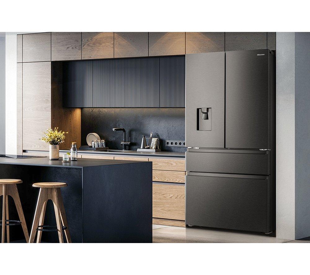 HISENSE PureFlat RF749N4SWFE Fridge Freezer - Black Stainless Steel image number 9 of 11