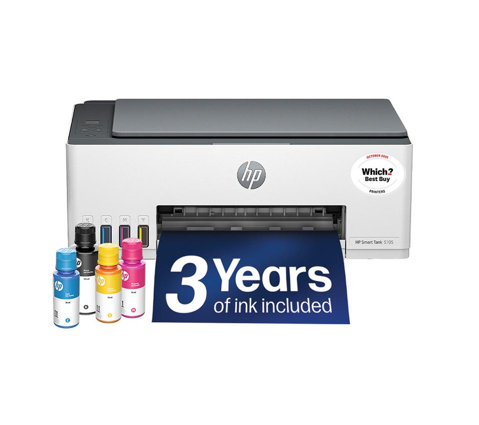HP Smart Tank 5105 All-in-One Wireless Tank Printer \| Home or Office \| Up to 3 years of Ink included