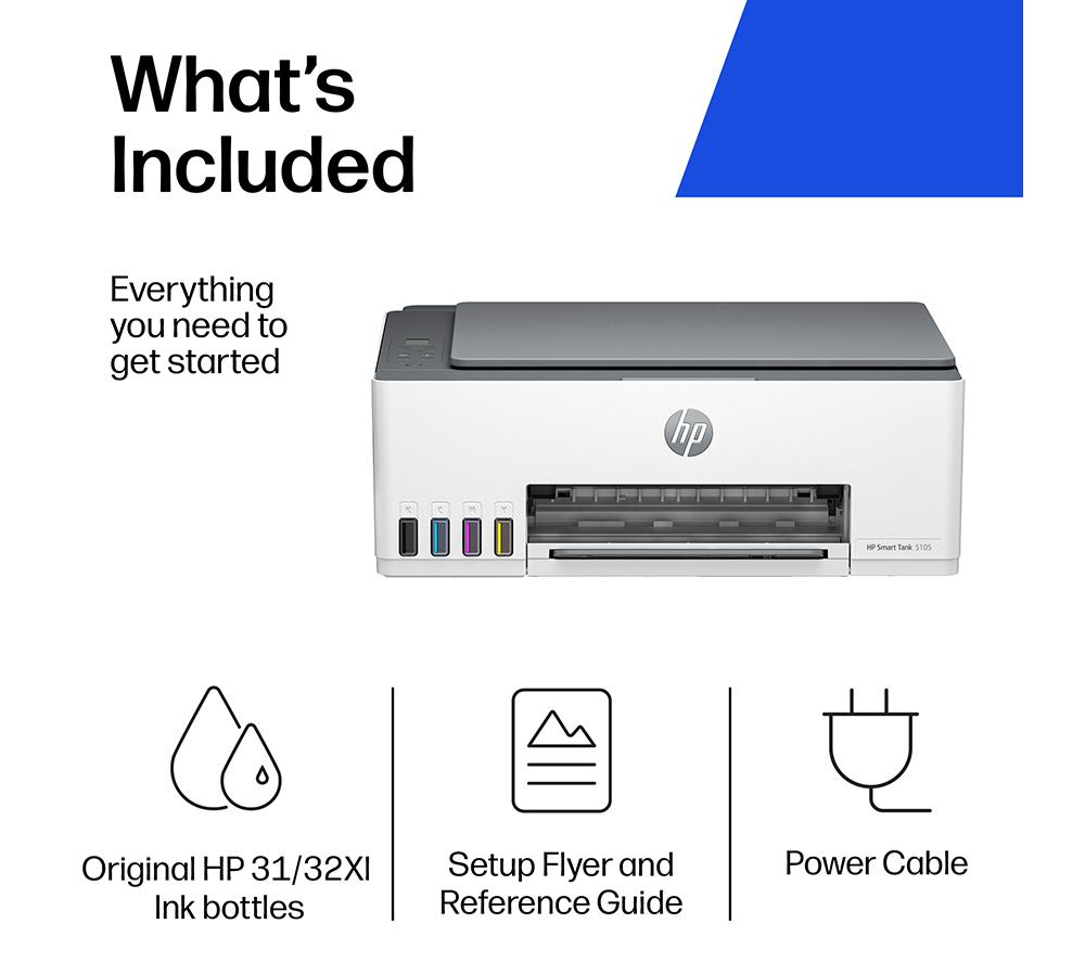 HP Smart Tank 5105 All-in-One Wireless Inkjet Printer image number 9 of 24