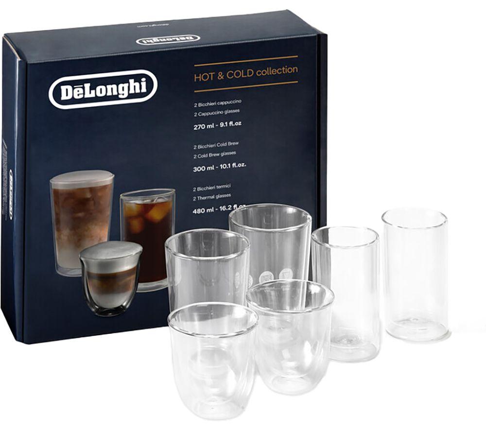 Buy DELONGHI DLSC312 Double Wall Latte Glasses - Pack of 2