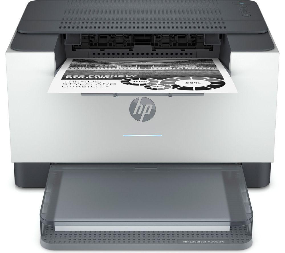 HP LaserJet M209DW Monochrome Wireless Laser Printer, Black,Silver/Grey