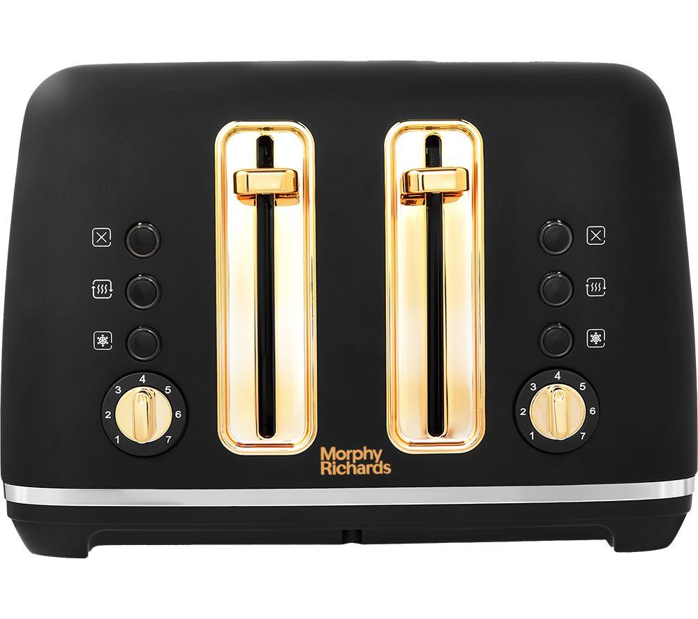 MORPHY RICHARDS Accents 242047 4-Slice Toaster - Black & Gold