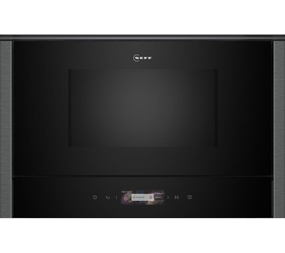 NEFF N70 NR4WR21G1B 38cm High, Built In Small Microwave – Graphite Grey