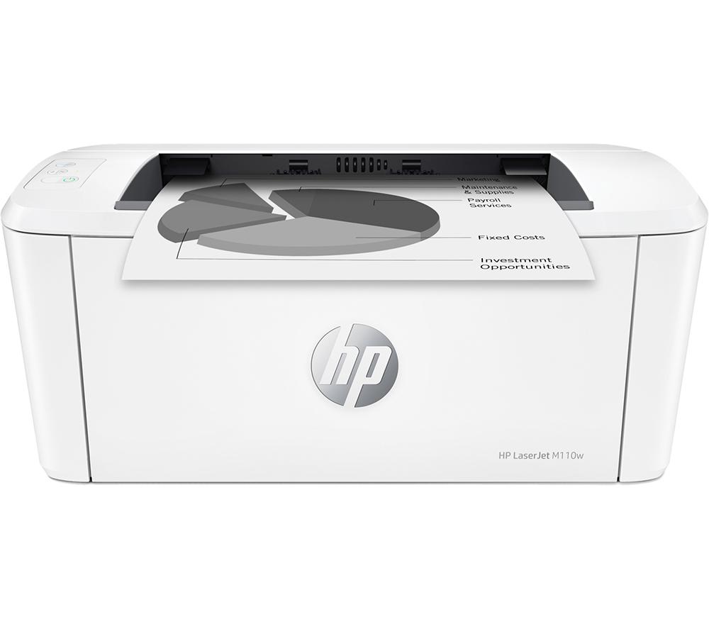 HP LaserJet M110W Monochrome Wireless Laser Printer, White