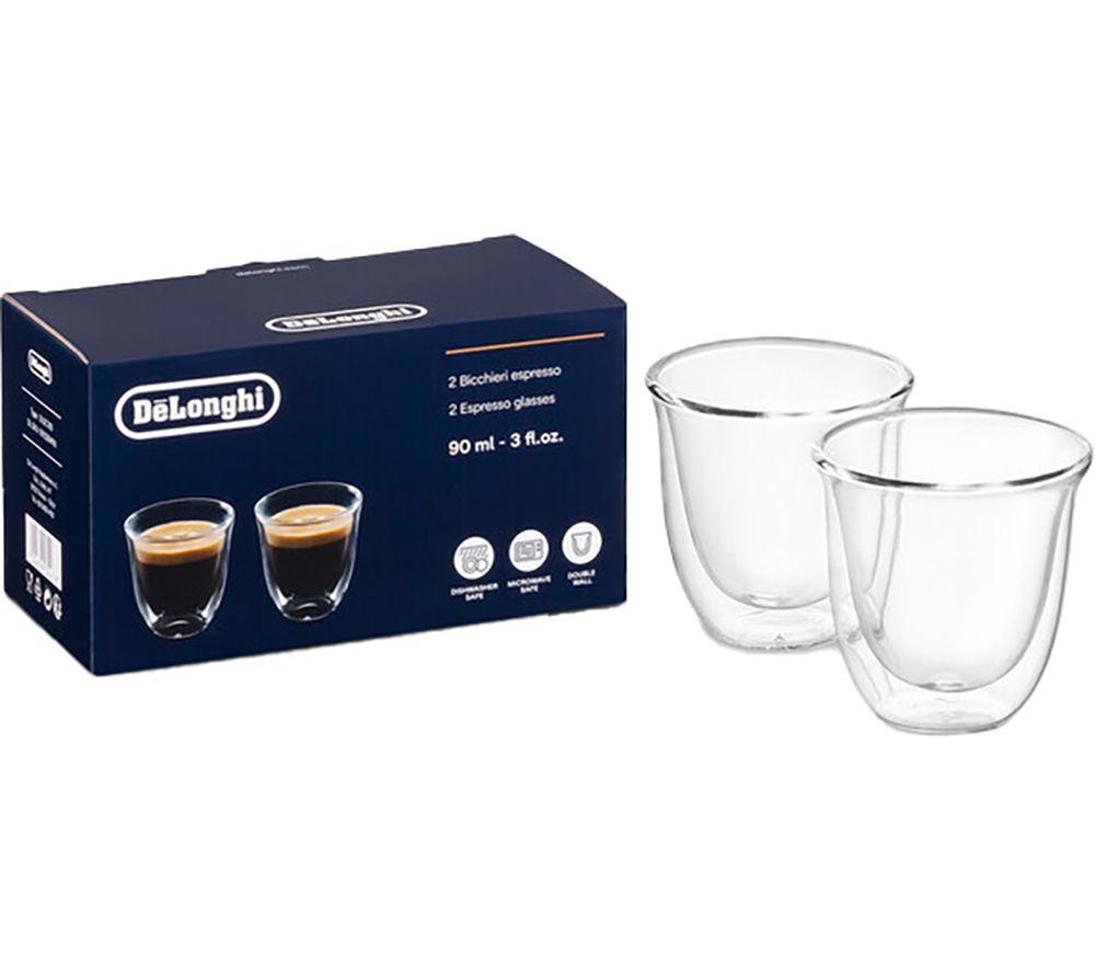 DELONGHI DLSC310 Double Wall Espresso Glasses - Pack of 2