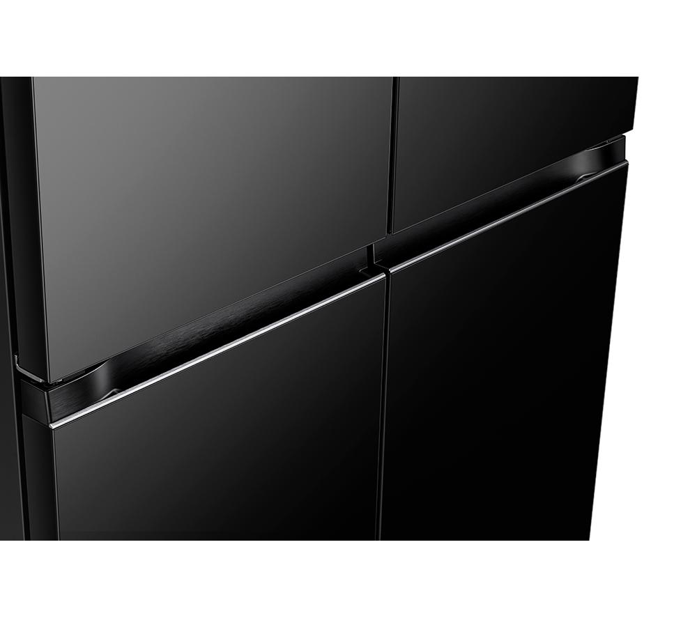 HISENSE KitchenFit RQ768N4GBE Fridge Freezer - Black Glass image number 20 of 29