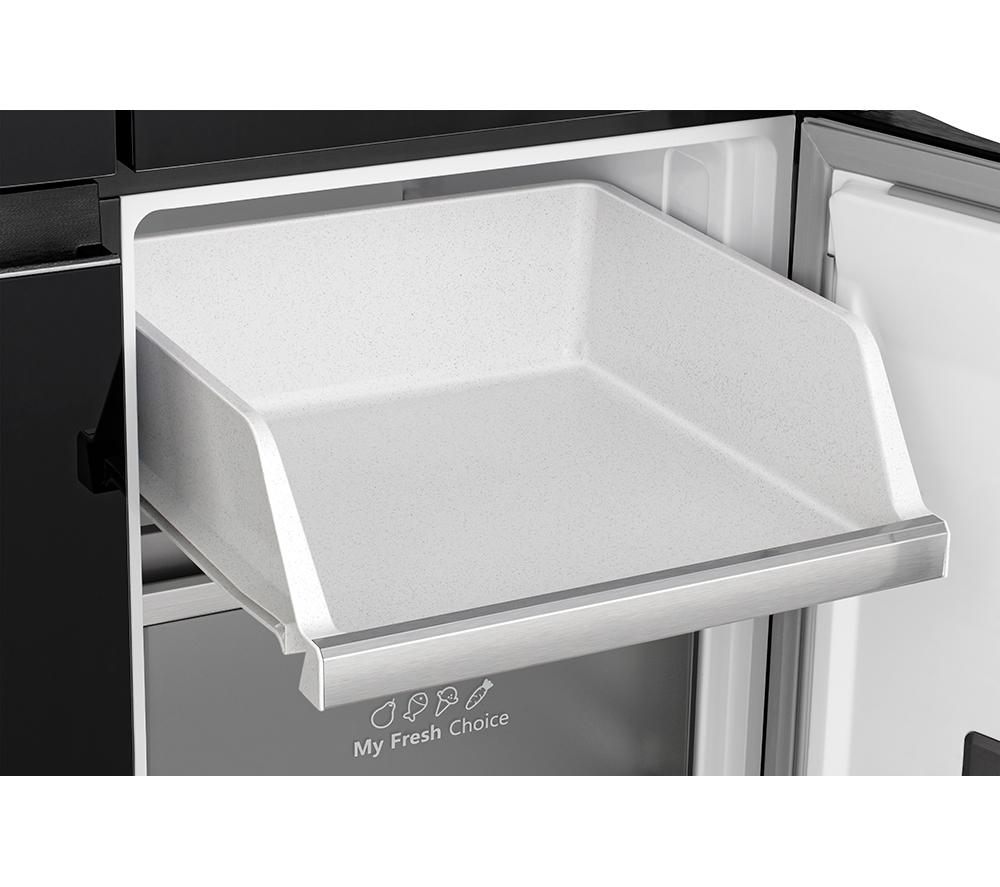 HISENSE KitchenFit RQ768N4GBE Fridge Freezer - Black Glass image number 25 of 29