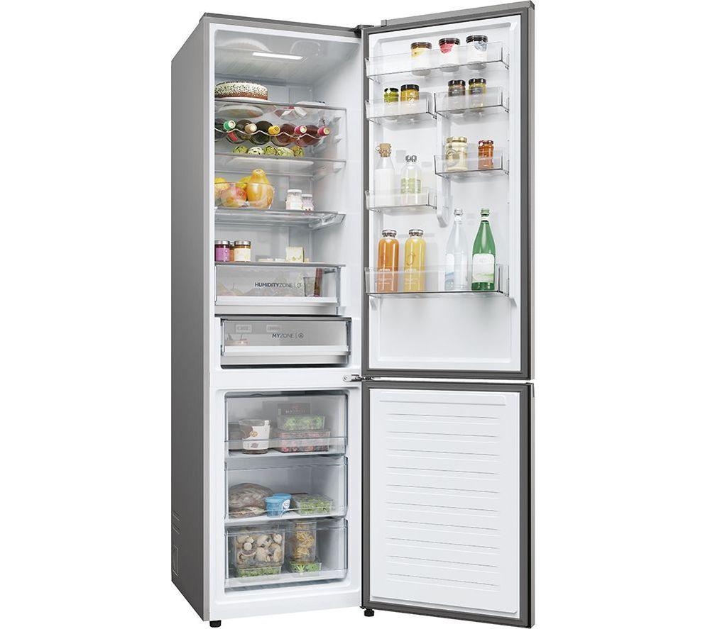 HAIER HDPW5620ANPD Smart 70/30 Fridge Freezer - Platinum Inox image number 4 of 26