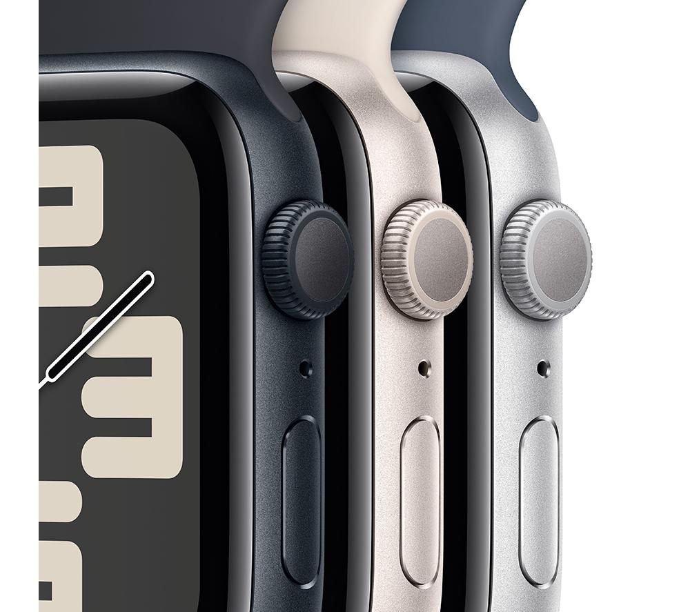 APPLE Watch SE (2023) - 40 mm Silver Aluminium Case with Storm Blue Sports Band, S/M - image 3