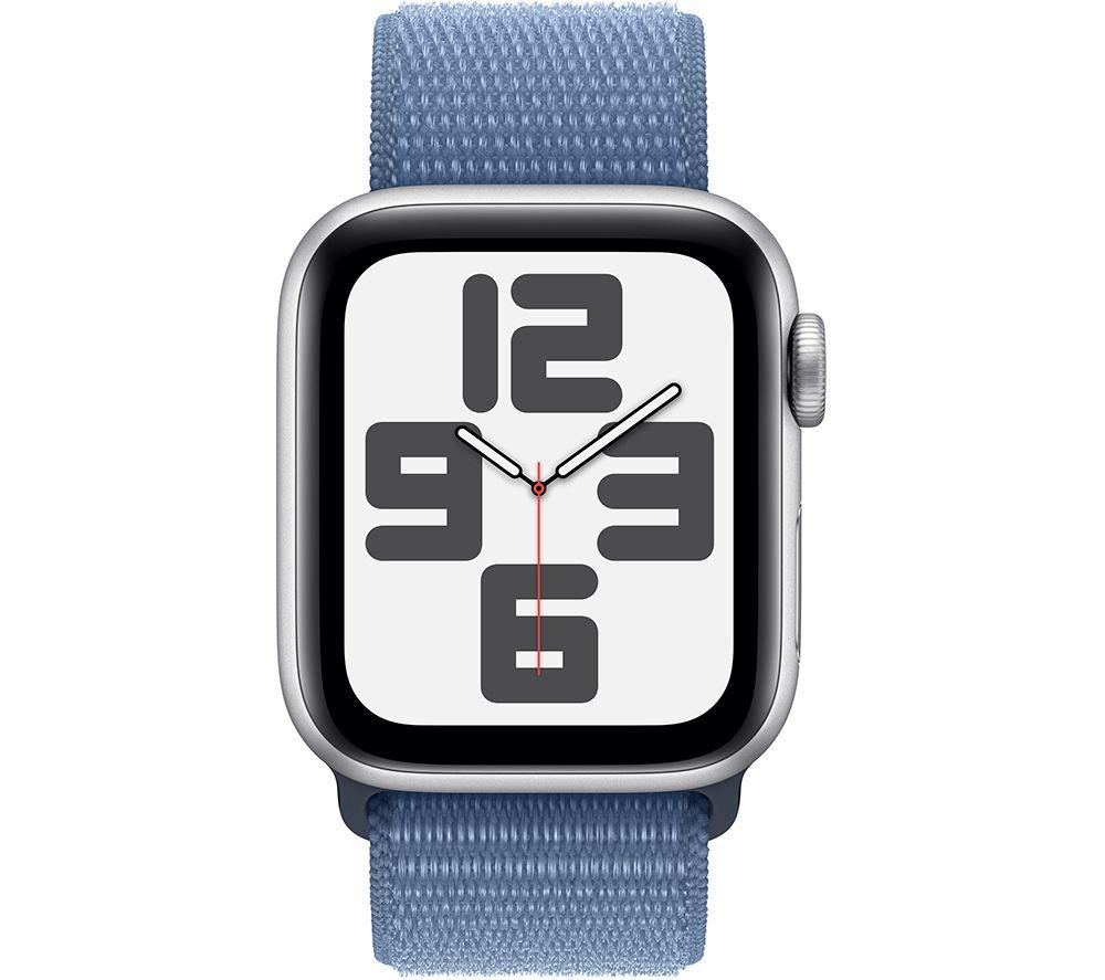 Buy APPLE Watch SE 2023 40 mm Silver Aluminium Case with Winter Blue Sport Loop Currys
