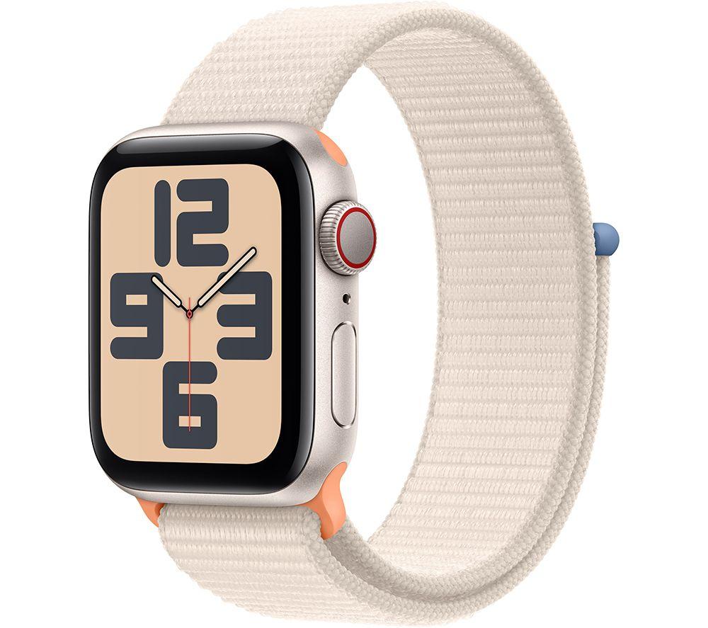 APPLE Watch SE Cellular (2023) - 40 mm Starlight Aluminium Case with Starlight Sport Loop, Cream