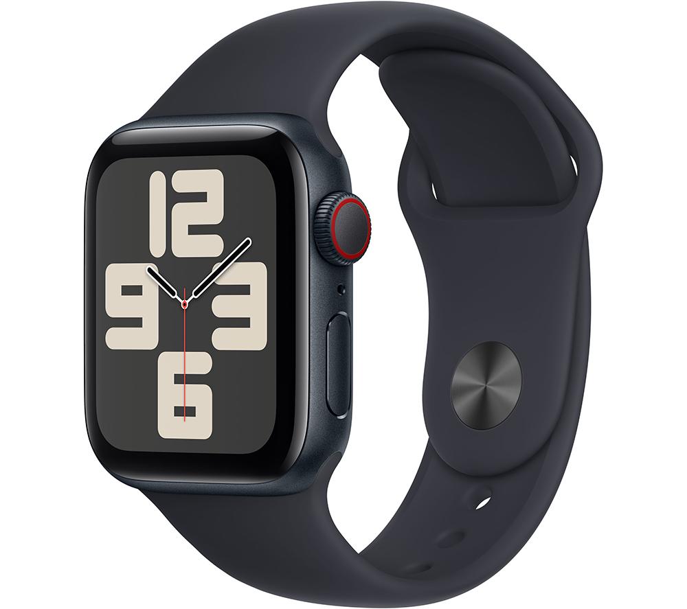 Apple Watch SE (2nd Gen, 2023) [GPS + Cellular 40mm] Smartwatch with Midnight Aluminium Case with Midnight Sport Band S/M. Fitness & Sleep Tracker, Crash Detection, Heart Rate Monitor