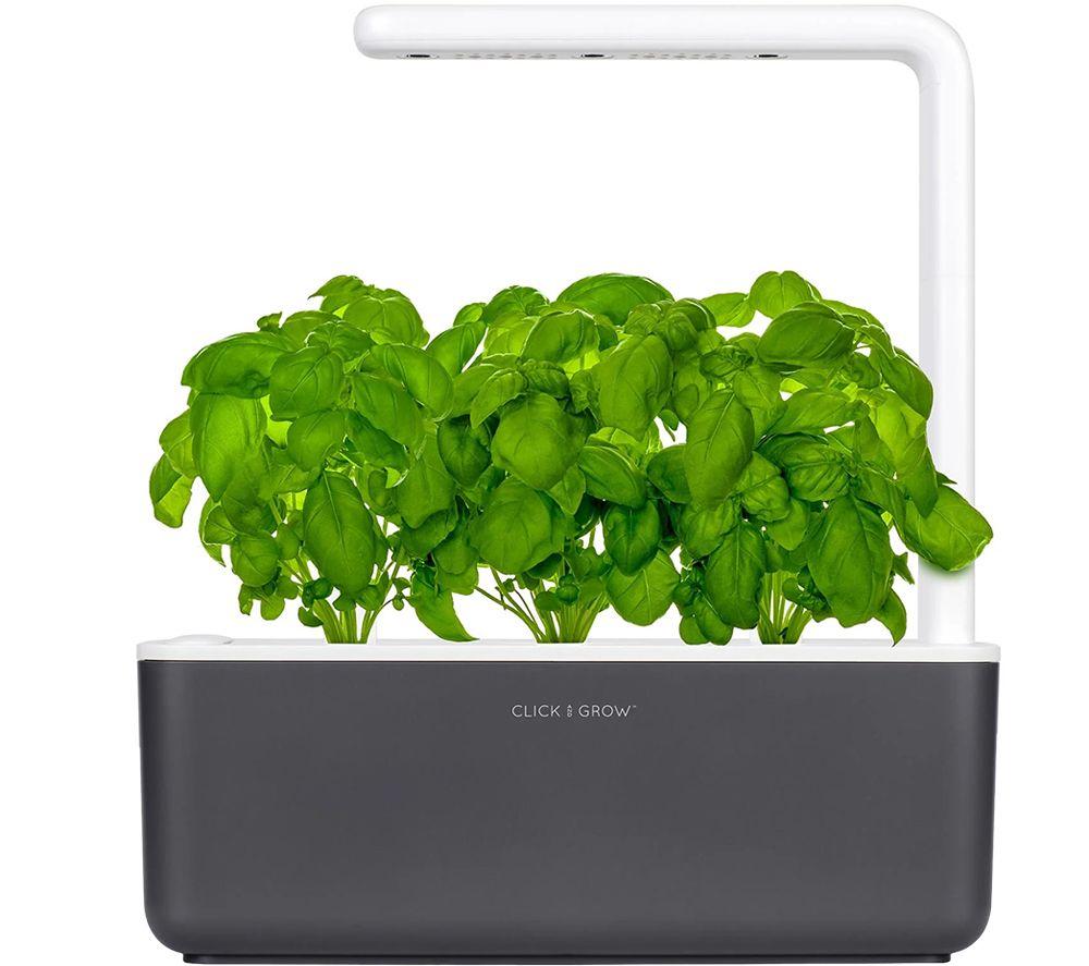 CLICK&GROW Smart Garden 3 Automatic Growing Pot - Dark Grey, Silver/Grey