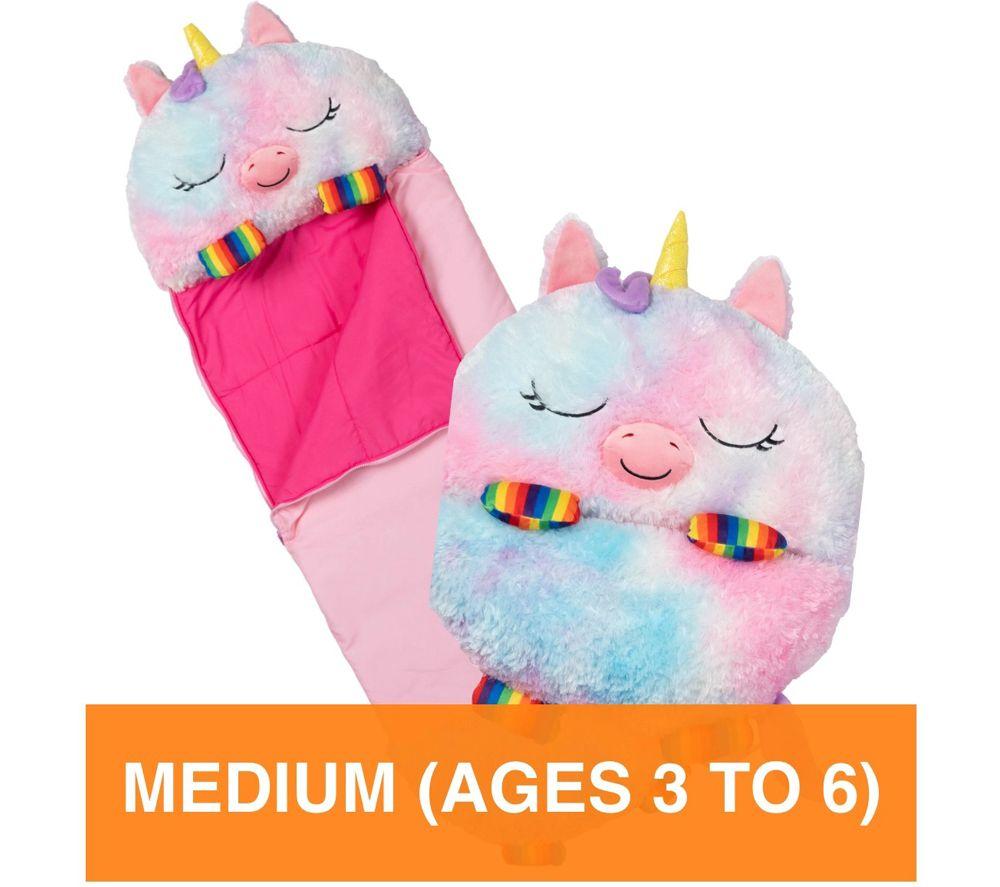 HAPPY NAPPERS Rainbow Unicorn 2-in-1 Plush Toy & Sleeping Bag &ndash; Medium image number 5 of 6