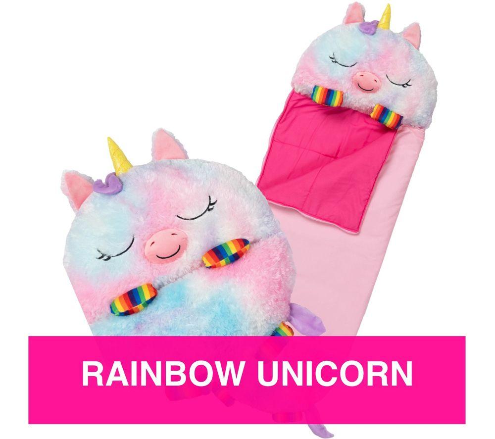 HAPPY NAPPERS Rainbow Unicorn 2-in-1 Plush Toy & Sleeping Bag &ndash; Large image number 5 of 7