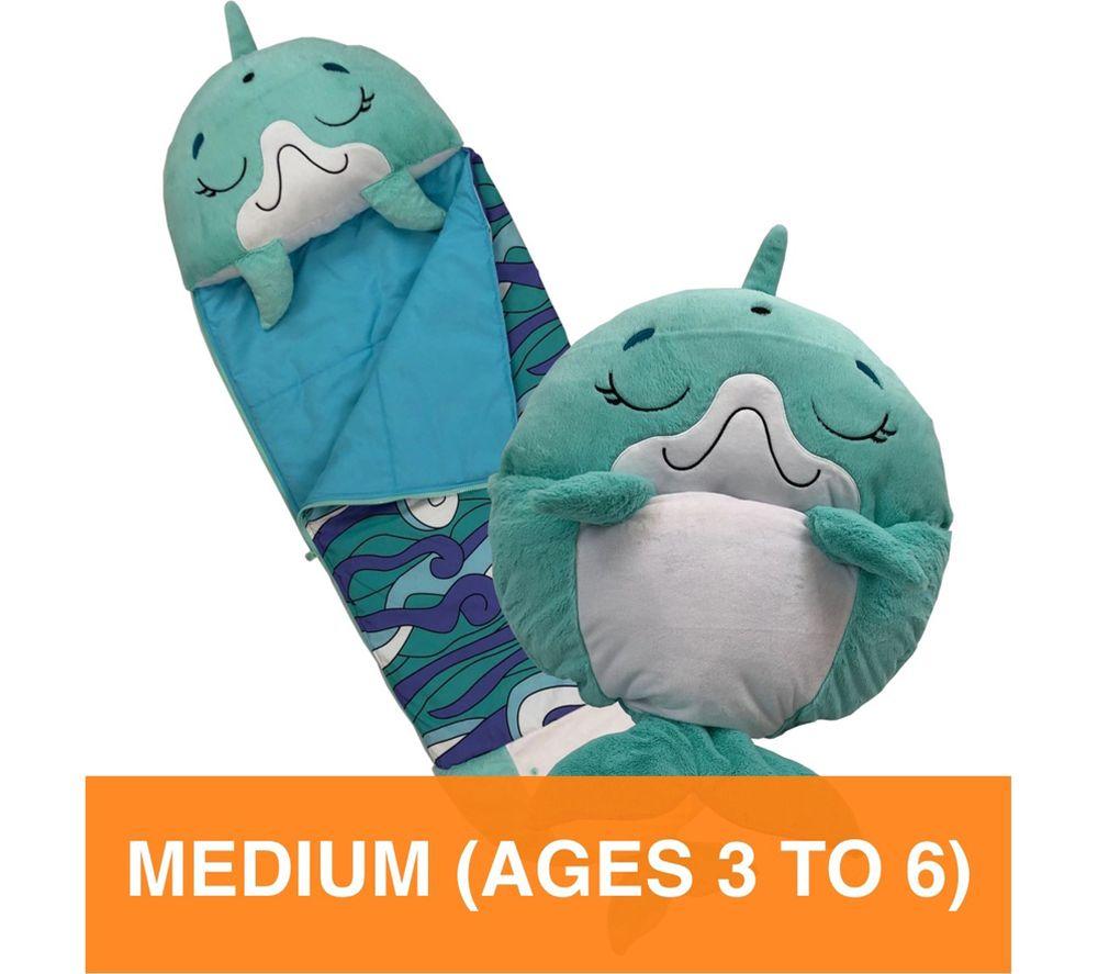 HAPPY NAPPERS Disco Dolphin 2-in-1 Plush Toy & Sleeping Bag &ndash; Medium image number 3 of 6