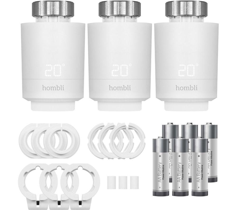HOMBLI HBPP-0112 Smart Radiator Thermostat Expansion Kit - Pack of 3, White image number 2 of 6