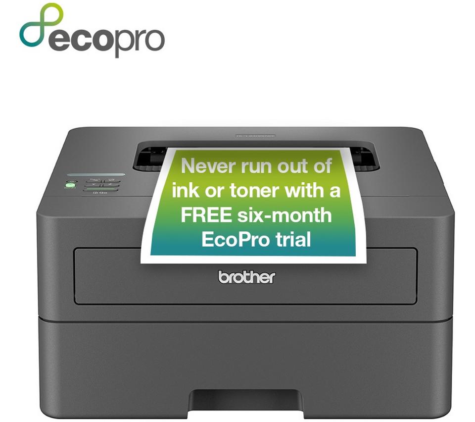 BROTHER EcoPro HLL2400DWE Monochrome Wireless Laser Printer - Black