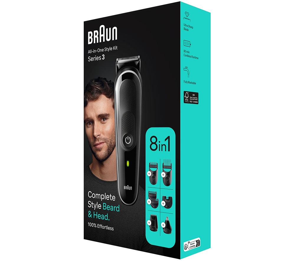 BRAUN Series 3 MGK3440 8-in-1 Styling Kit - Black image number 8 of 9