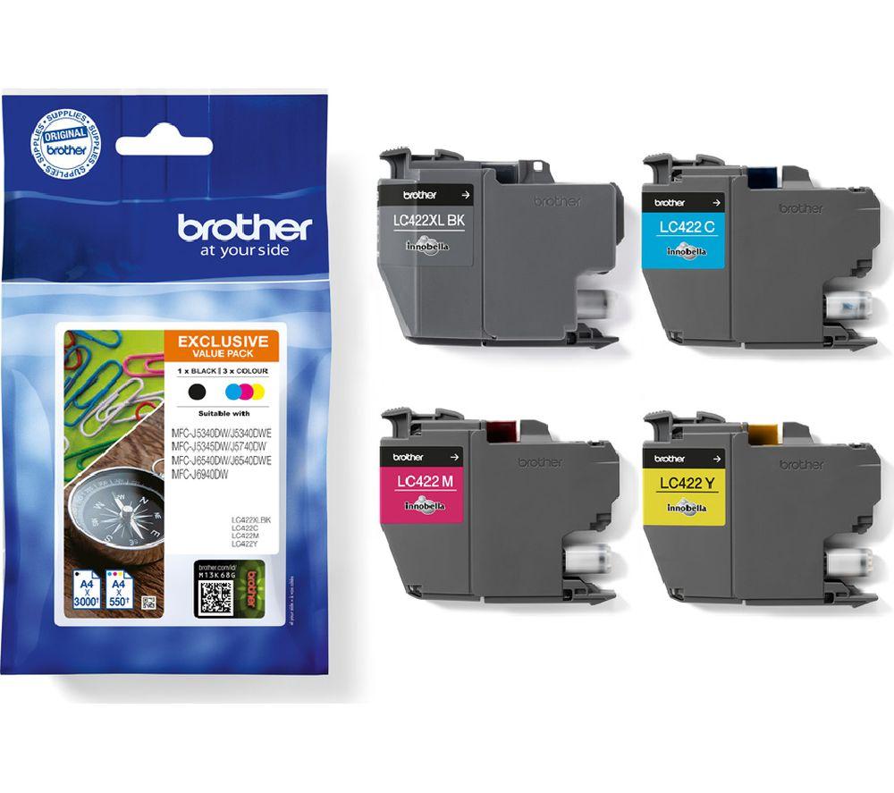BROTHER LC422XLDSVAL Cyan, Magenta, Yellow & Black Ink Cartridges - Multipack image number 3 of 3