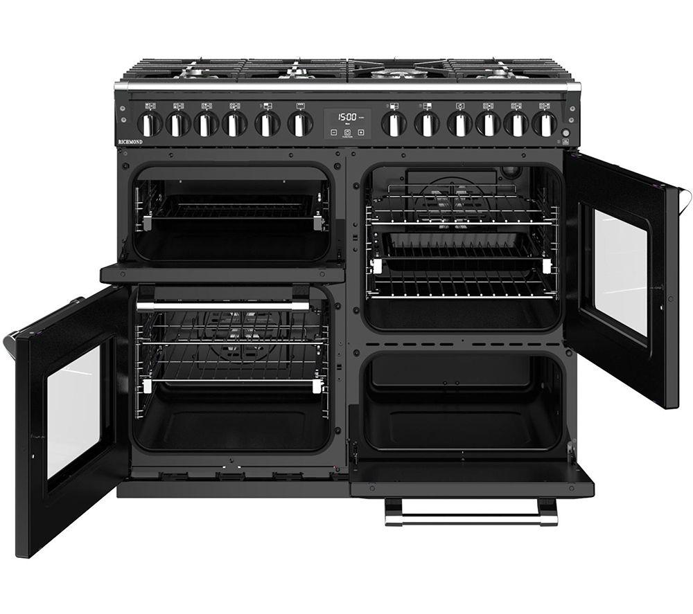 STOVES Richmond S1000DF MK22 Dual Fuel Range Cooker - Black & Chrome image number 3 of 3