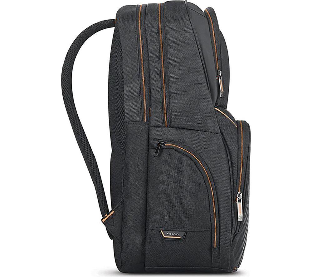 SOLO NEW YORK Urban Backpack 17.3" Laptop Backpack - Orange & Black image number 3 of 9