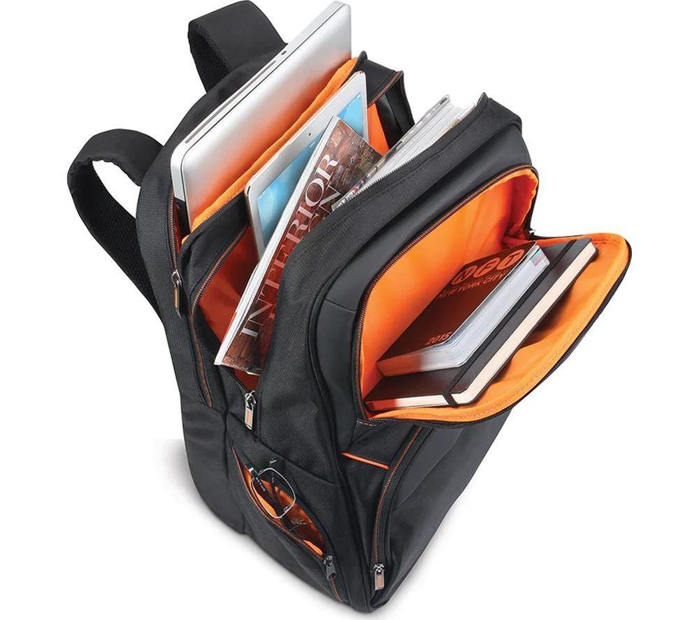 SOLO NEW YORK Urban Backpack 17.3" Laptop Backpack - Orange & Black image number 8 of 9