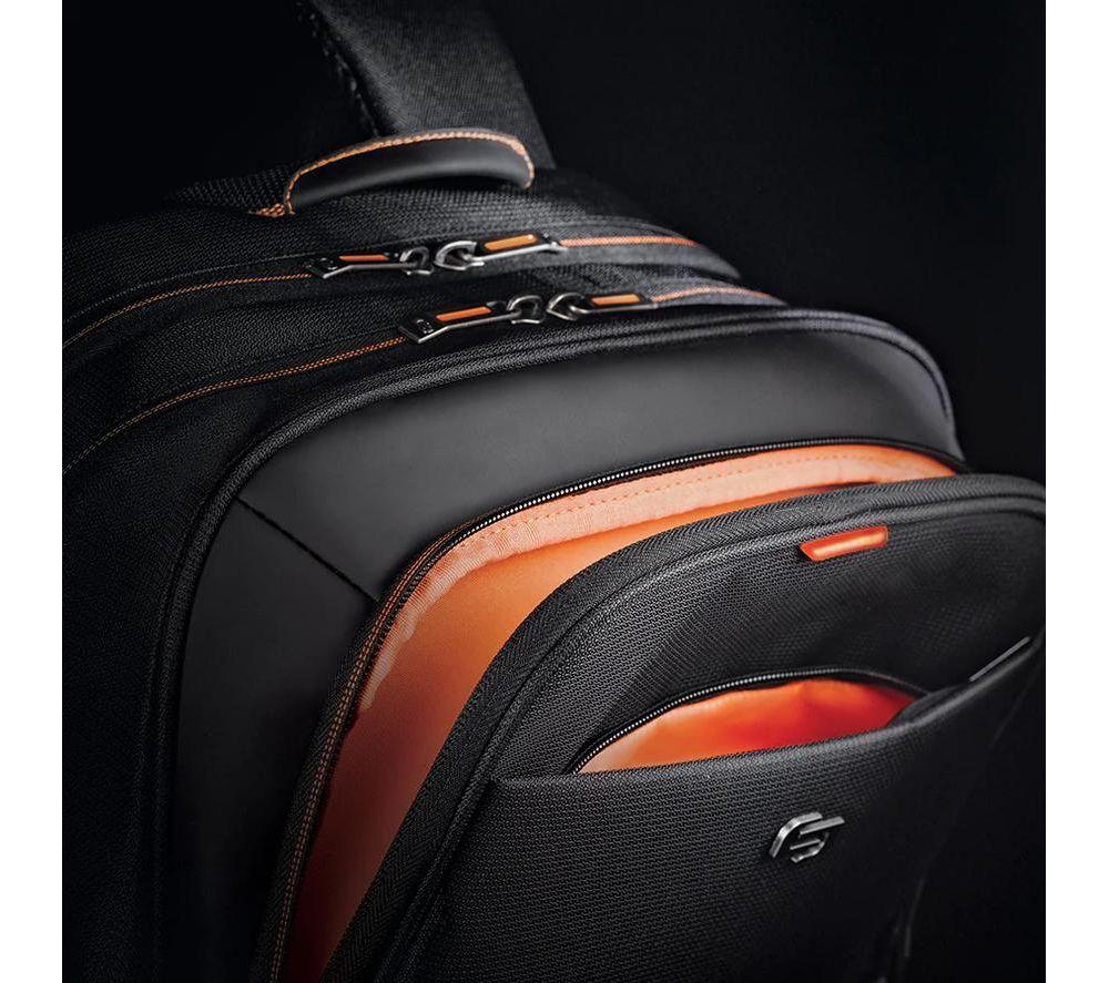 SOLO NEW YORK Urban Backpack 17.3" Laptop Backpack - Orange & Black image number 9 of 9