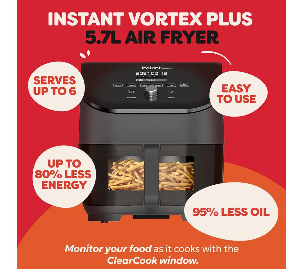 INSTANT POT Vortex Plus ClearCook Air Fryer - Black image number 2 of 7
