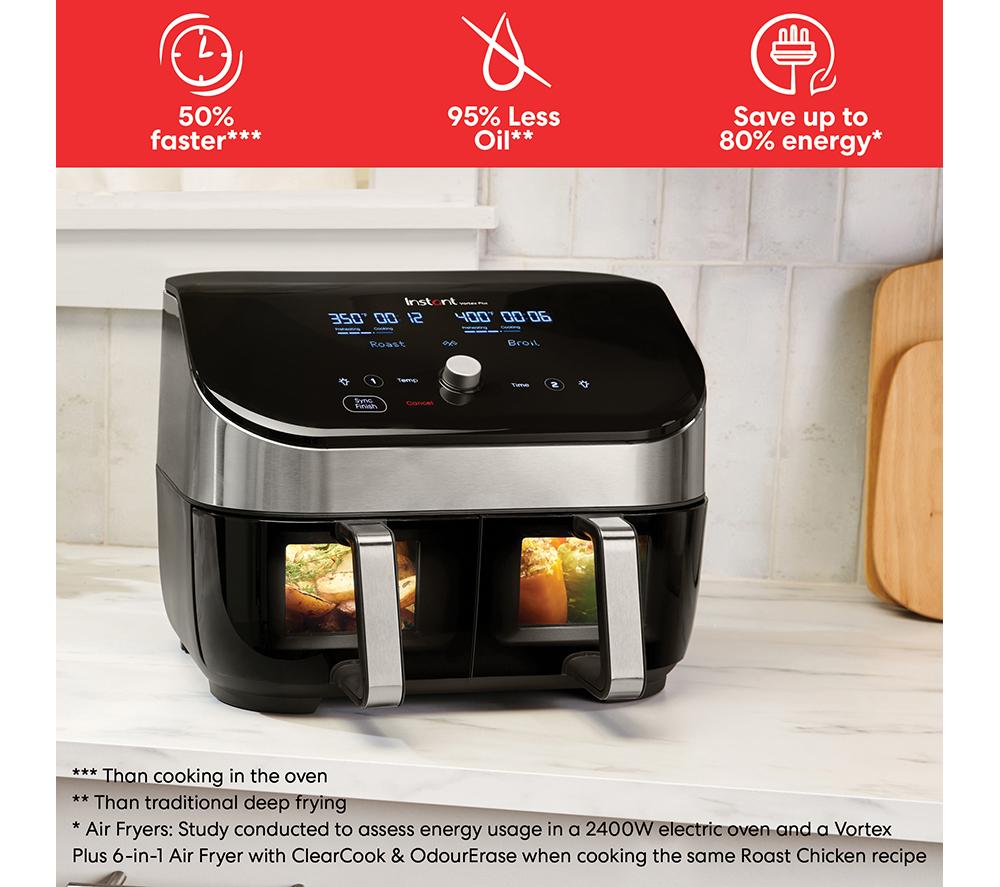 Instant Vortex Plus 6-in-1 Air Fryer with ClearCook & OdourErase