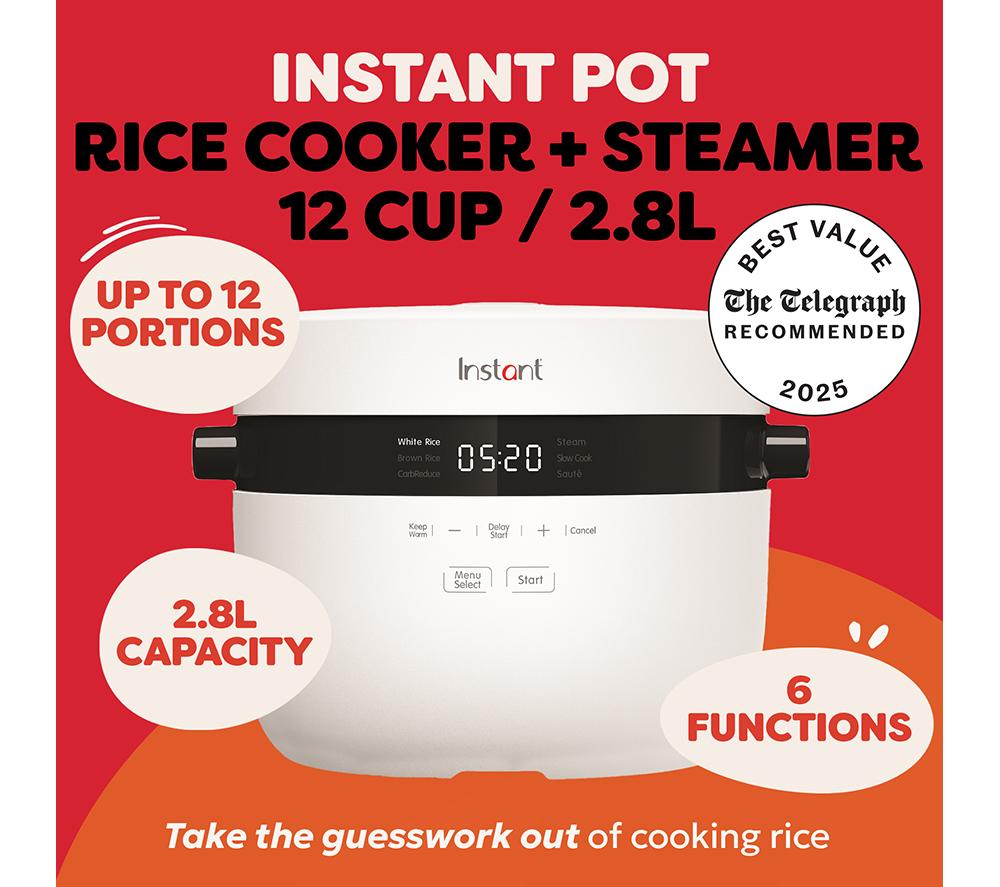 INSTANT POT CarbReduce Technology Rice Cooker & Steamer - White image number 2 of 7