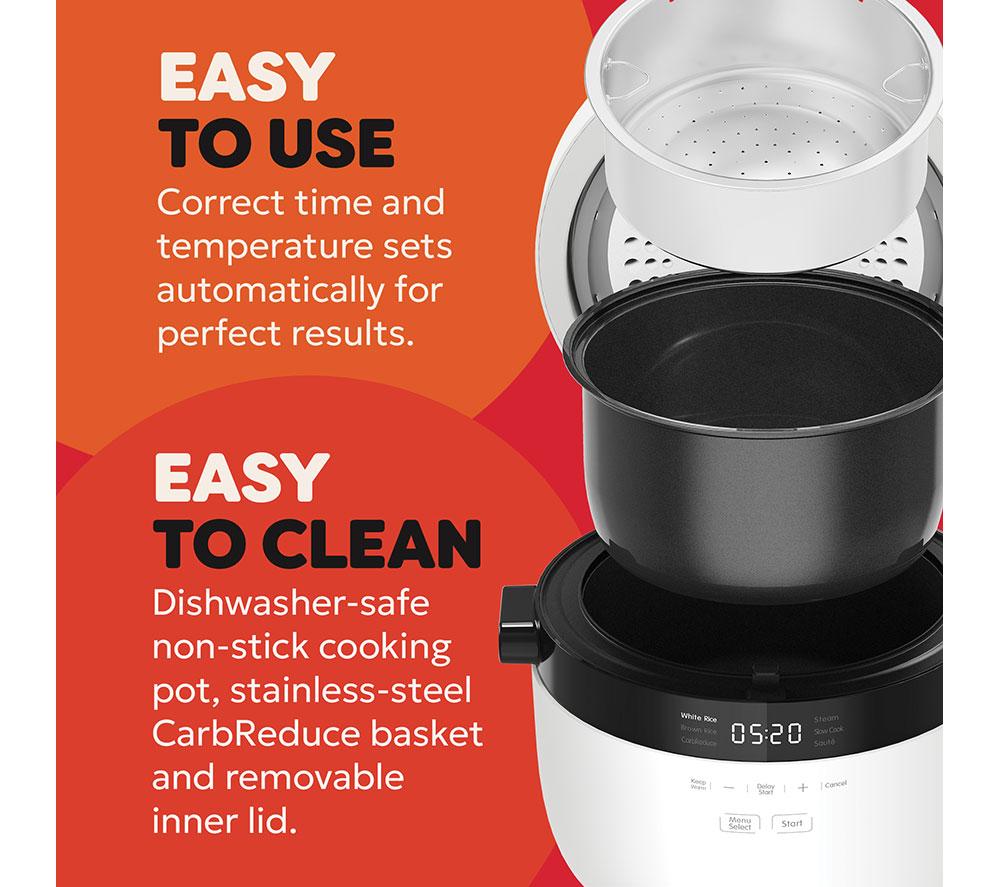 INSTANT POT CarbReduce Technology Rice Cooker & Steamer - White image number 3 of 7