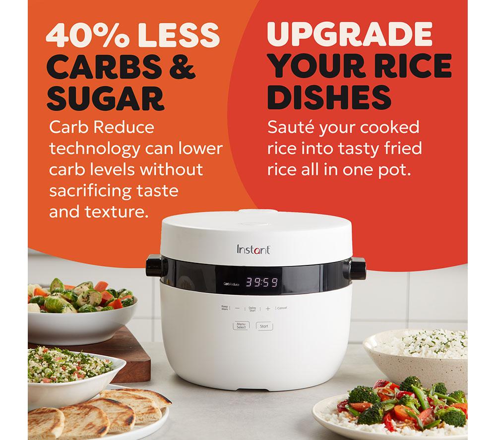 INSTANT POT CarbReduce Technology Rice Cooker & Steamer - White image number 7 of 7