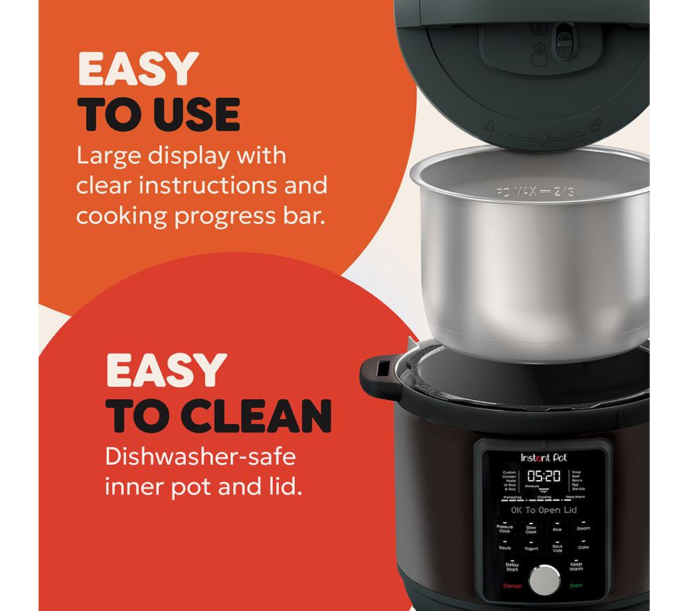 Buy INSTANT POT Duo Plus Whisper Quiet 9-in-1 Multicooker – Black