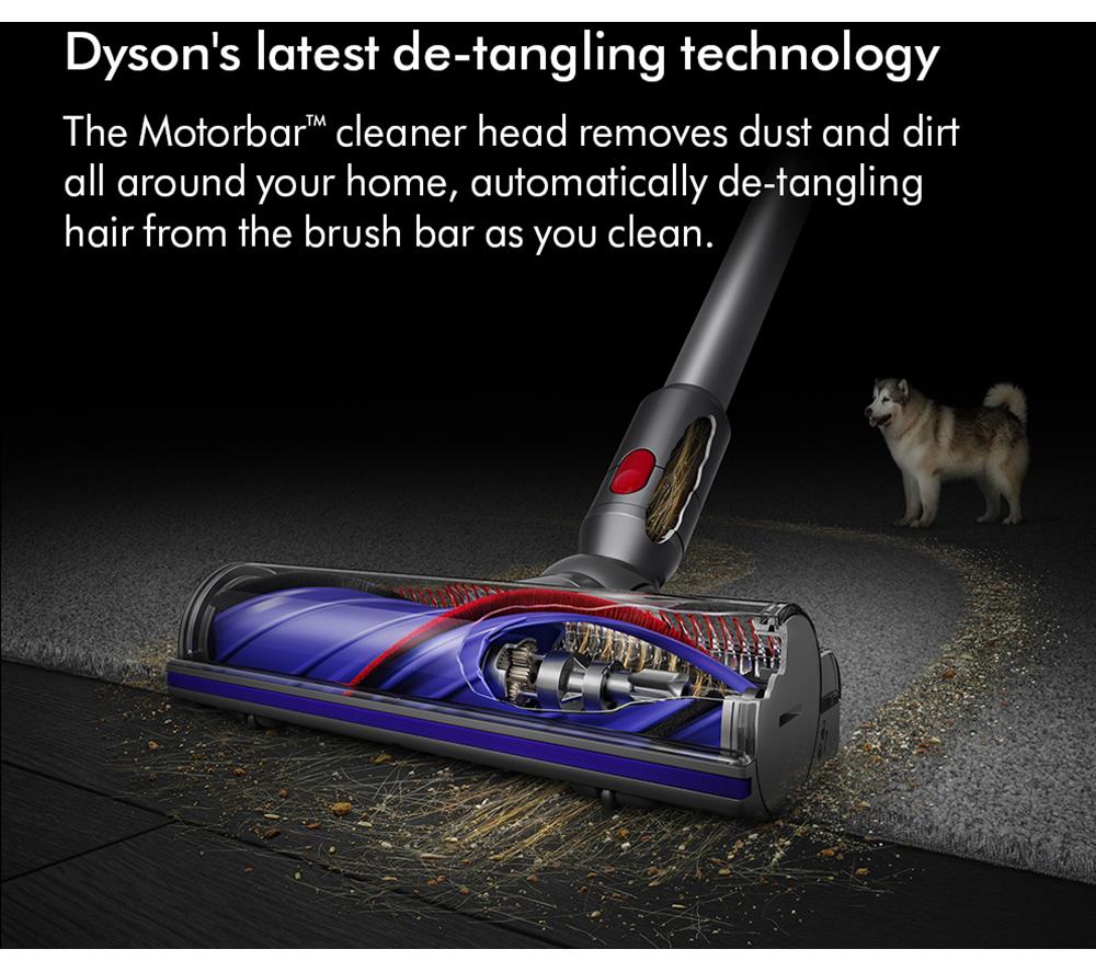DYSON V8 Absolute Cordless Vacuum Cleaner - Silver Yellow image number 5 of 13