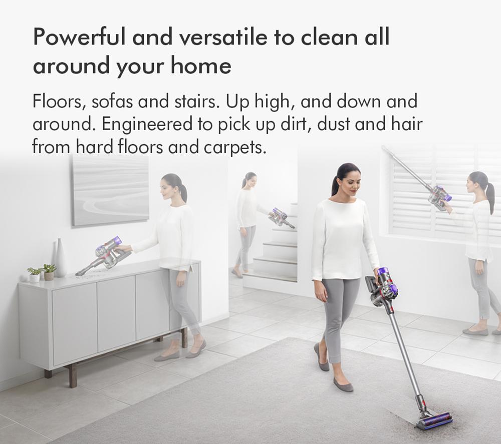 DYSON V8 Absolute Cordless Vacuum Cleaner - Silver Yellow image number 7 of 13