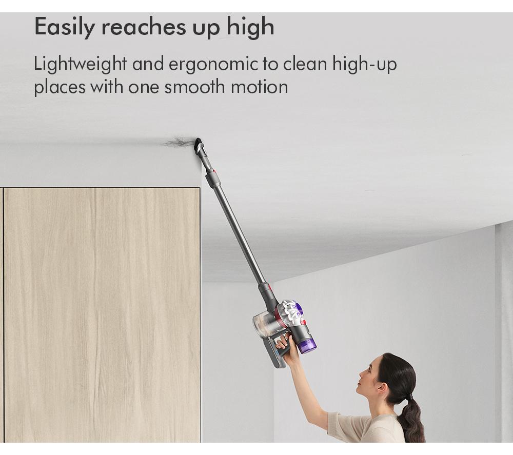 DYSON V8 Absolute Cordless Vacuum Cleaner - Silver Yellow image number 8 of 13