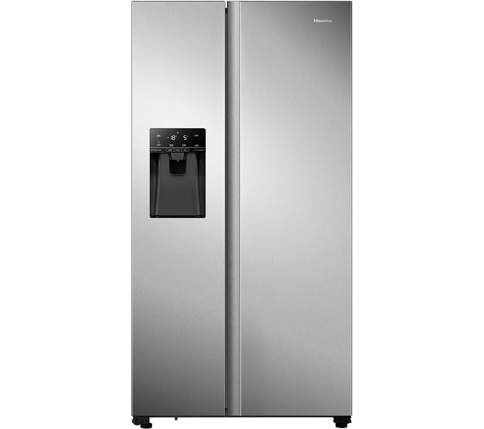 HISENSE PureFlat RS694N4TIE American-Style Fridge Freezer - Stainless Steel