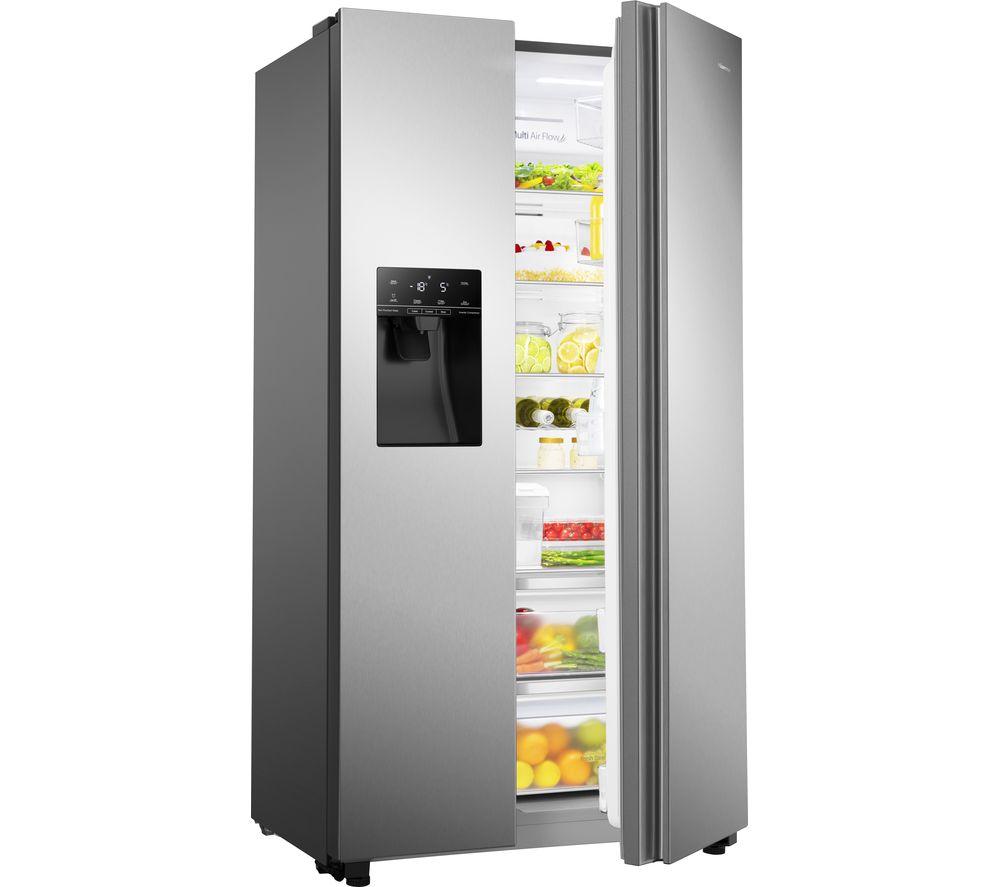 HISENSE PureFlat RS694N4TIE American-Style Fridge Freezer - Stainless Steel image number 11 of 12