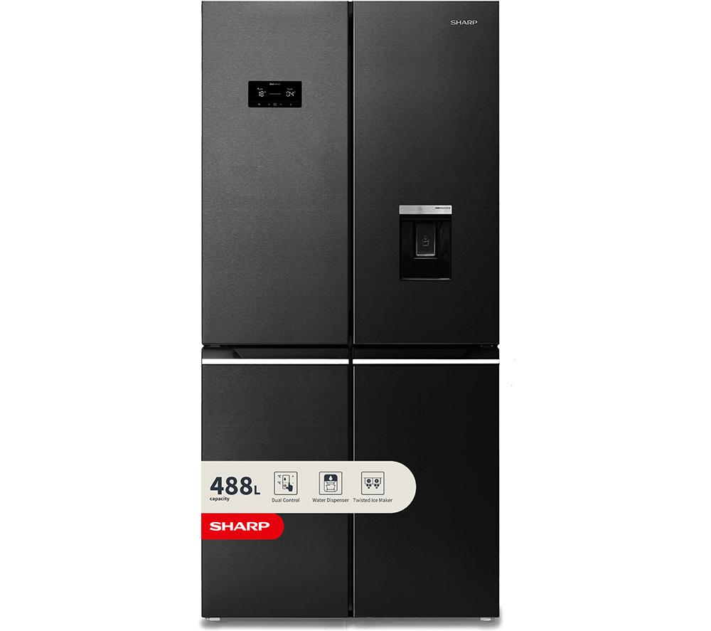 SHARP SJ-FA25IHDAD-EN American-Style Fridge Freezer - Dark Stainless Steel, Stainless Steel