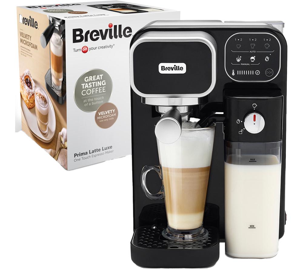 Buy BREVILLE Prima Latte Luxe VCF166 Coffee Machine - Black