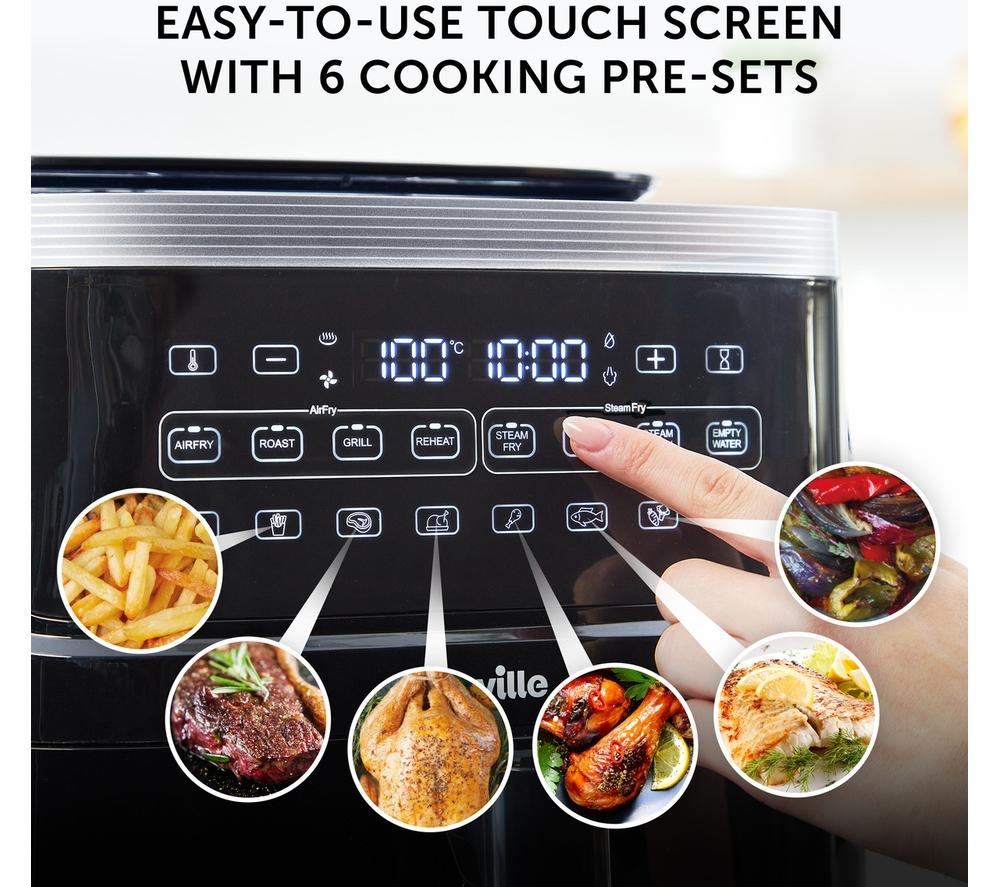 BREVILLE Halo Steam VDF133 Air Fryer - Black image number 5 of 11